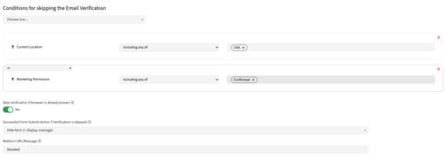 Skip conditions let you bypass DOI for contacts that meet certain criteria.