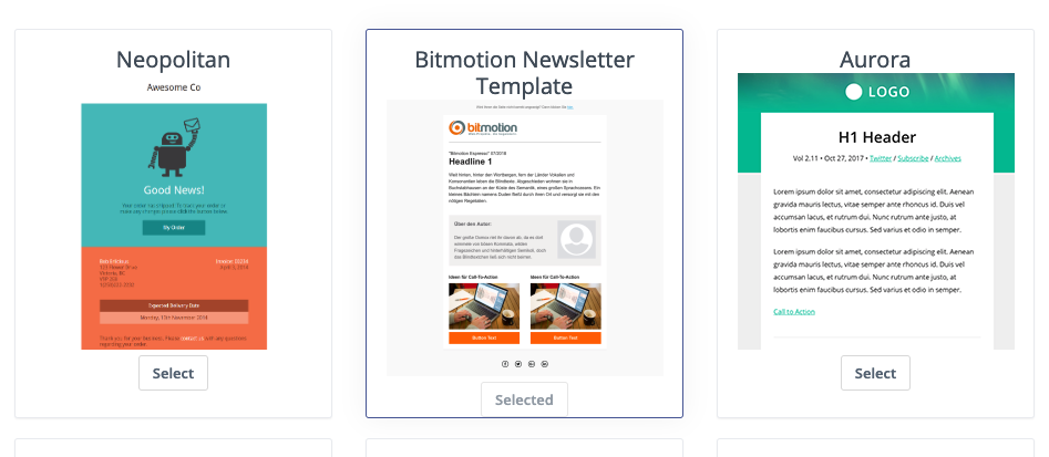 Individuelle Mautic Templates Beispiel